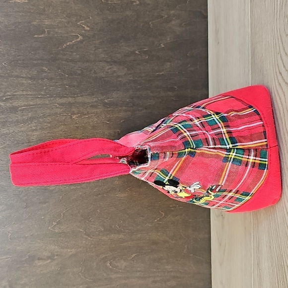 Vintage Disney Store Plaid Mickey & Minnie Mouse Hoola Hoop Small Handbag - Picture 6 of 17